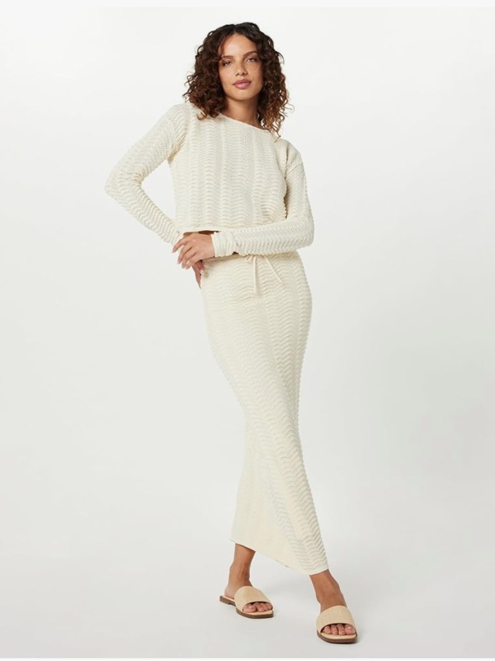 The Drop Women's Makayla Crochet Maxi Skirt | Birch